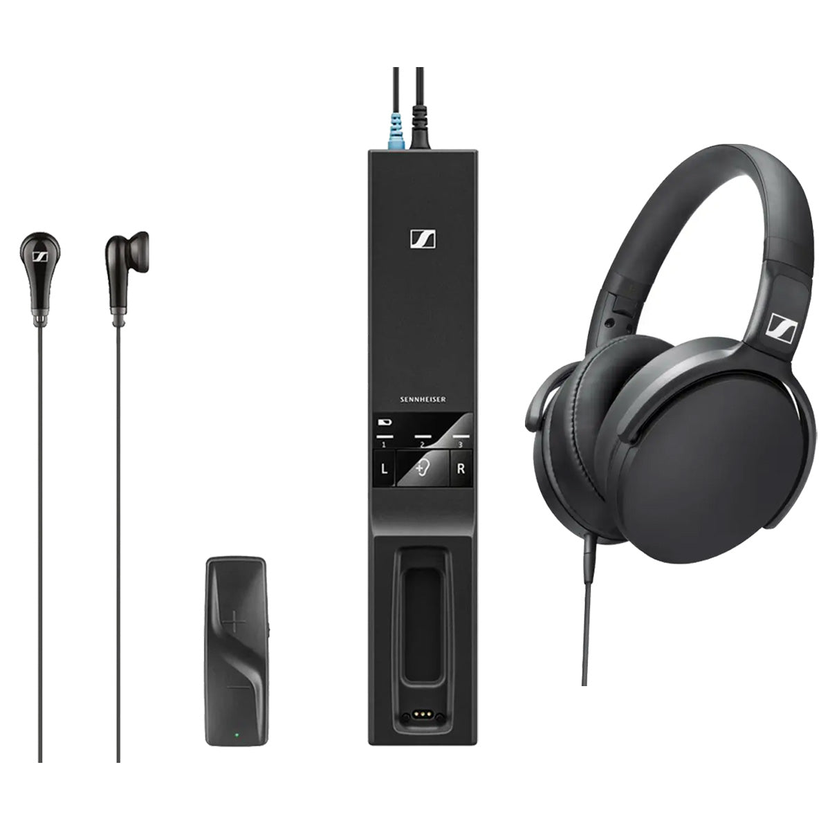 Sennheiser FLEX 5000 Digital Wireless TV Listening Set Bundle with Sennheiser HD 400S Over-Ear Headphones