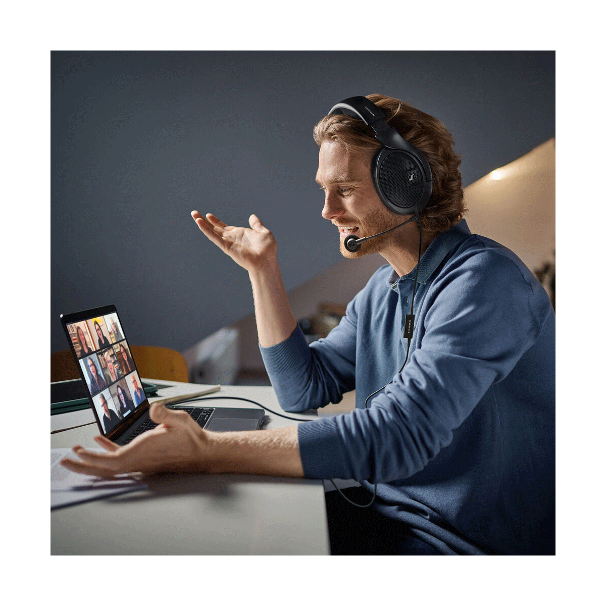 Sennheiser HD 599 Headphones with HD500 BAM Boom Arm Microphone