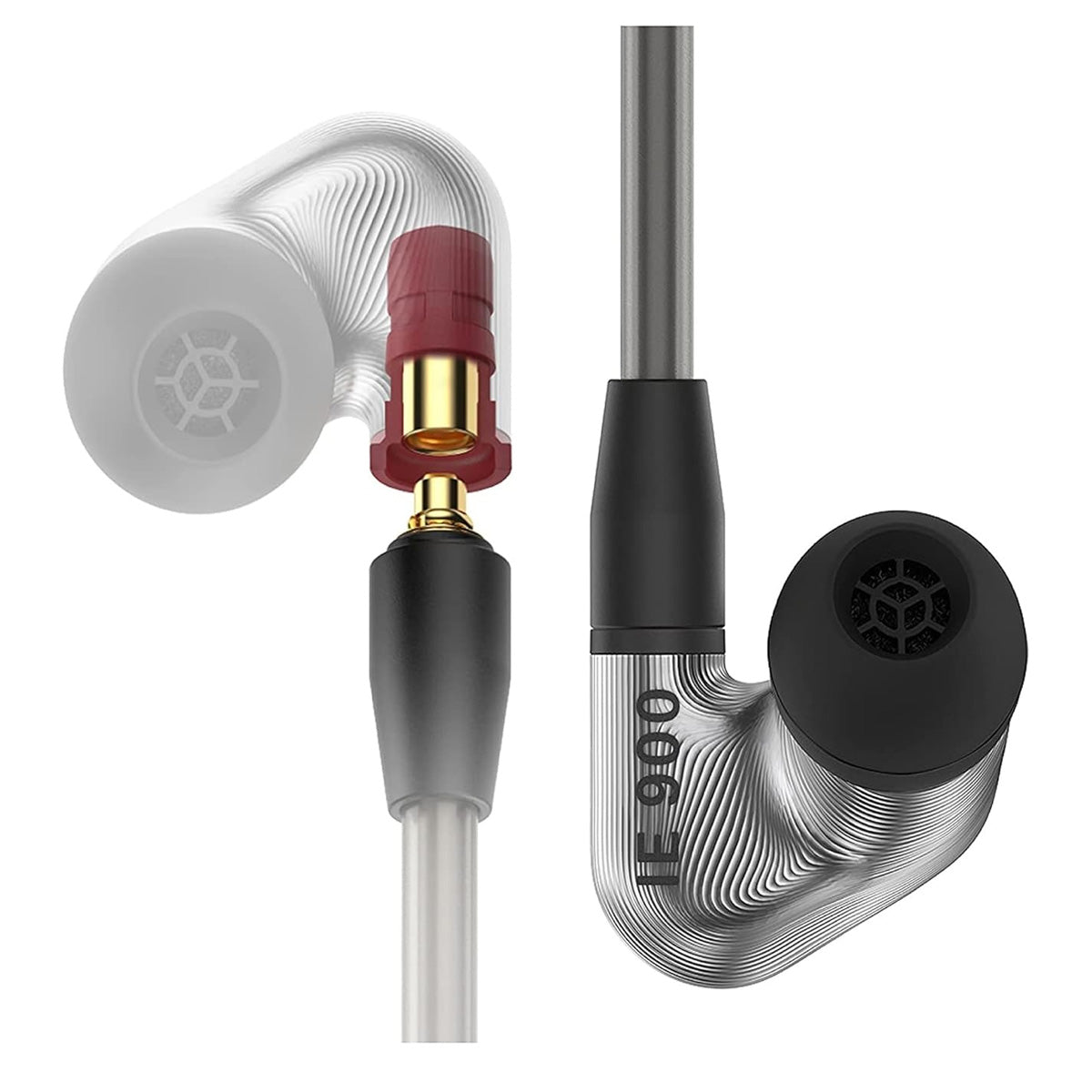 Sennheiser IE 900 Wired In-Ear Audiophile Headphones, Sound Isolating TrueResponse with Detachable Cable with Flexible Ear Hooks