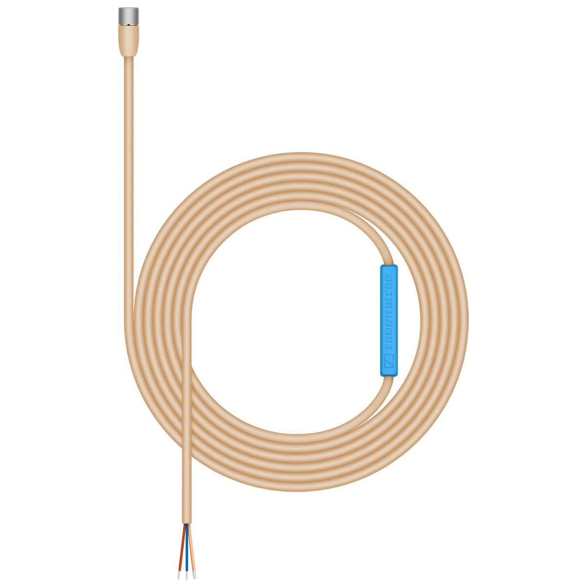 Sennheiser MKE 2-5-3 GOLD-C Omnidirectional Clip-on Lavalier Microphone, Open-ended, Beige