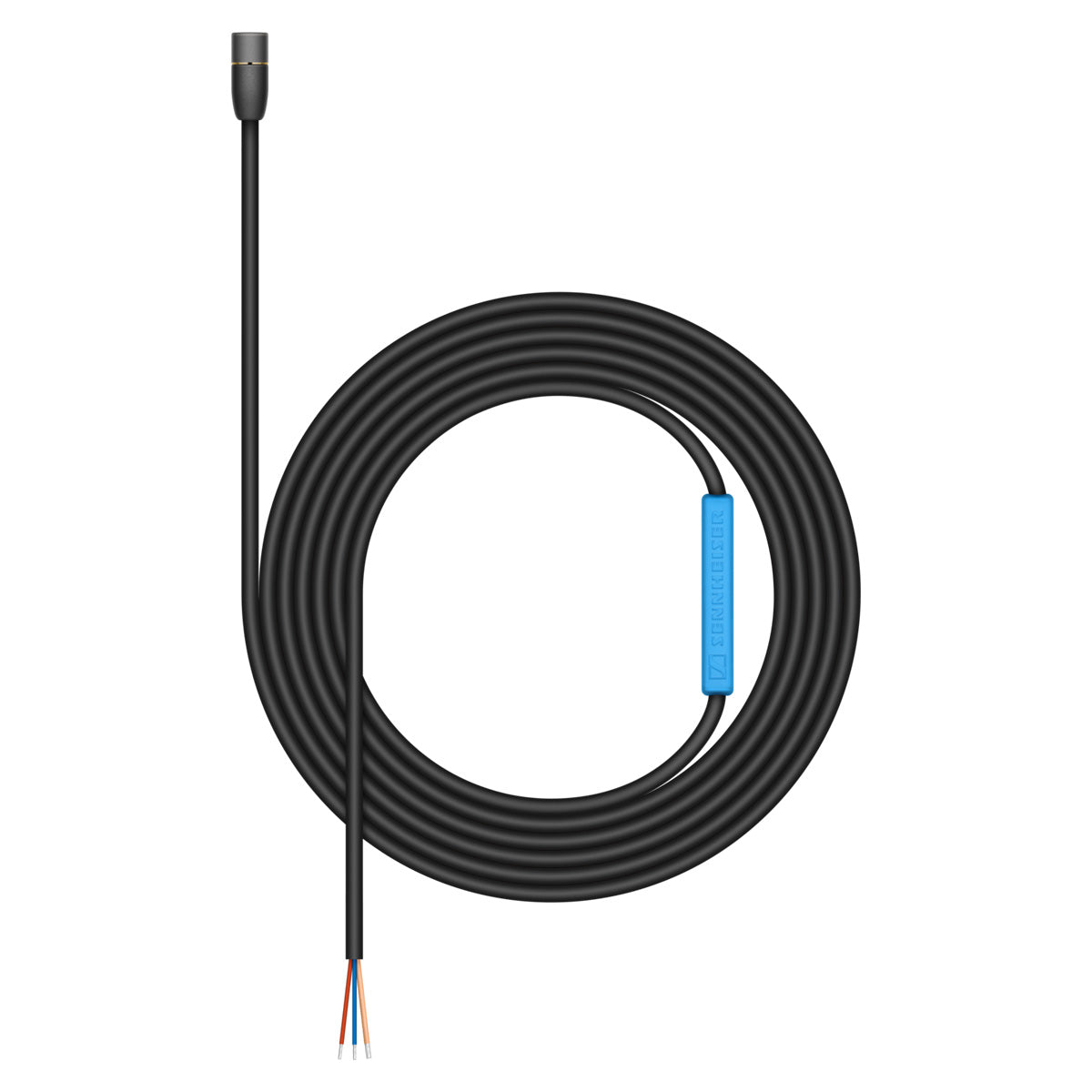 Sennheiser MKE 2-5 GOLD-C Omnidirectional Lavalier Clip-on Microphone, Open-ended, black