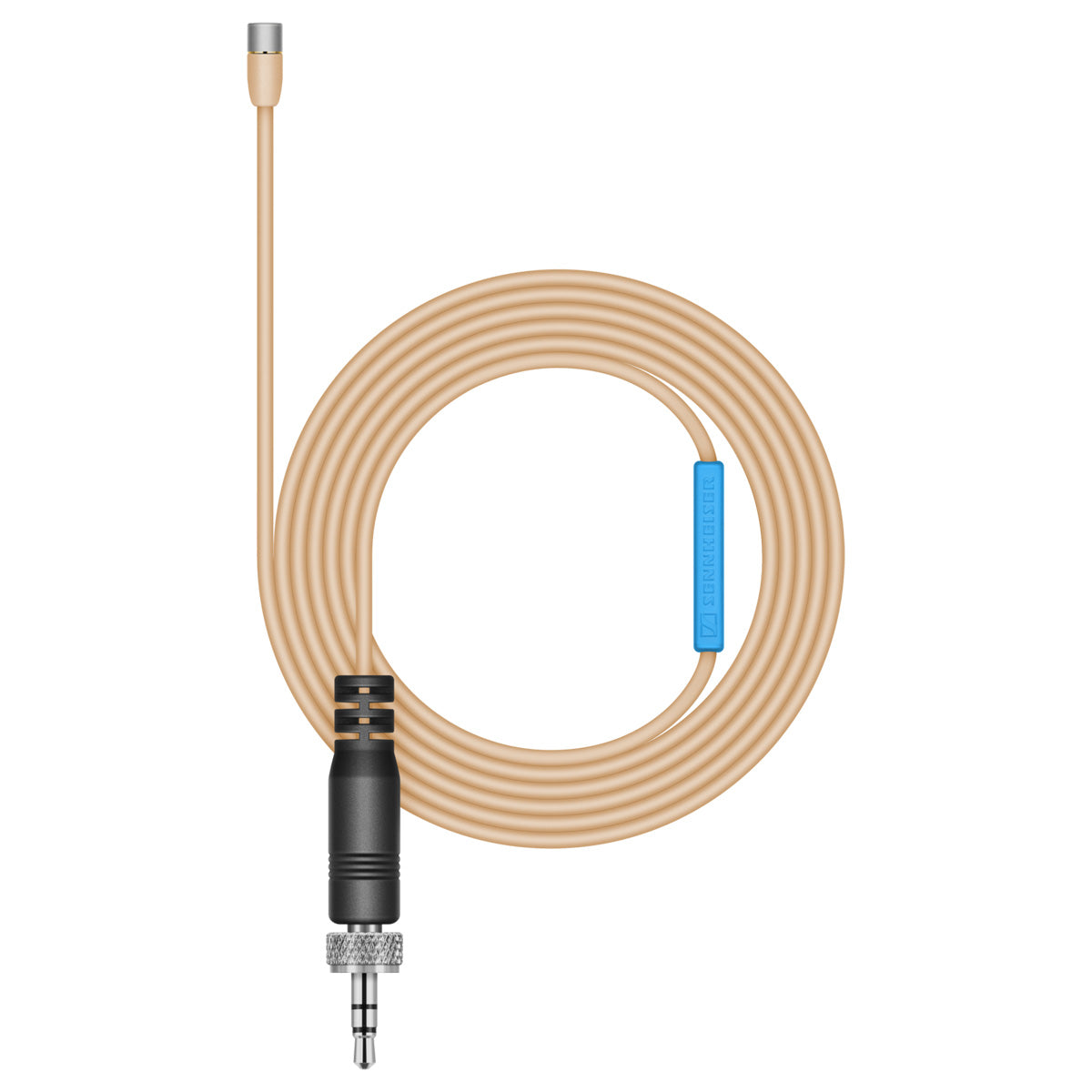 Sennheiser MKE 2-EW GOLD Omnidirectional Clip-On Lavalier Microphone with 3.5mm locking connector, 1.6m cable, Beige