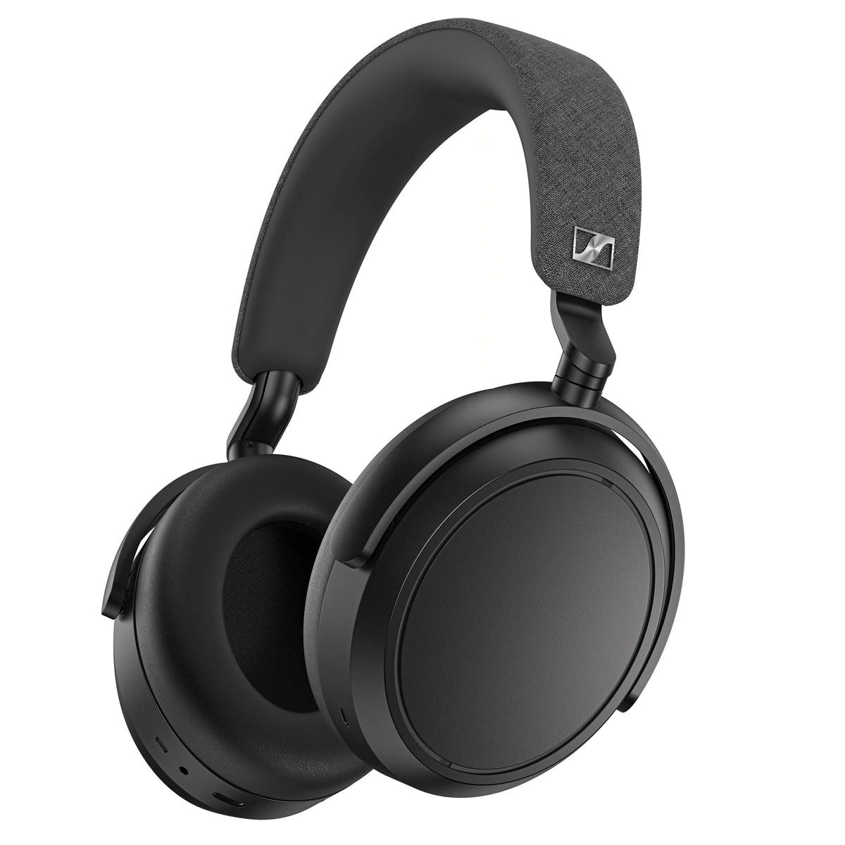 Sennheiser MOMENTUM 4 Noise-Cancelling Wireless Over-Ear Headphones in black color, displayed in an open position.