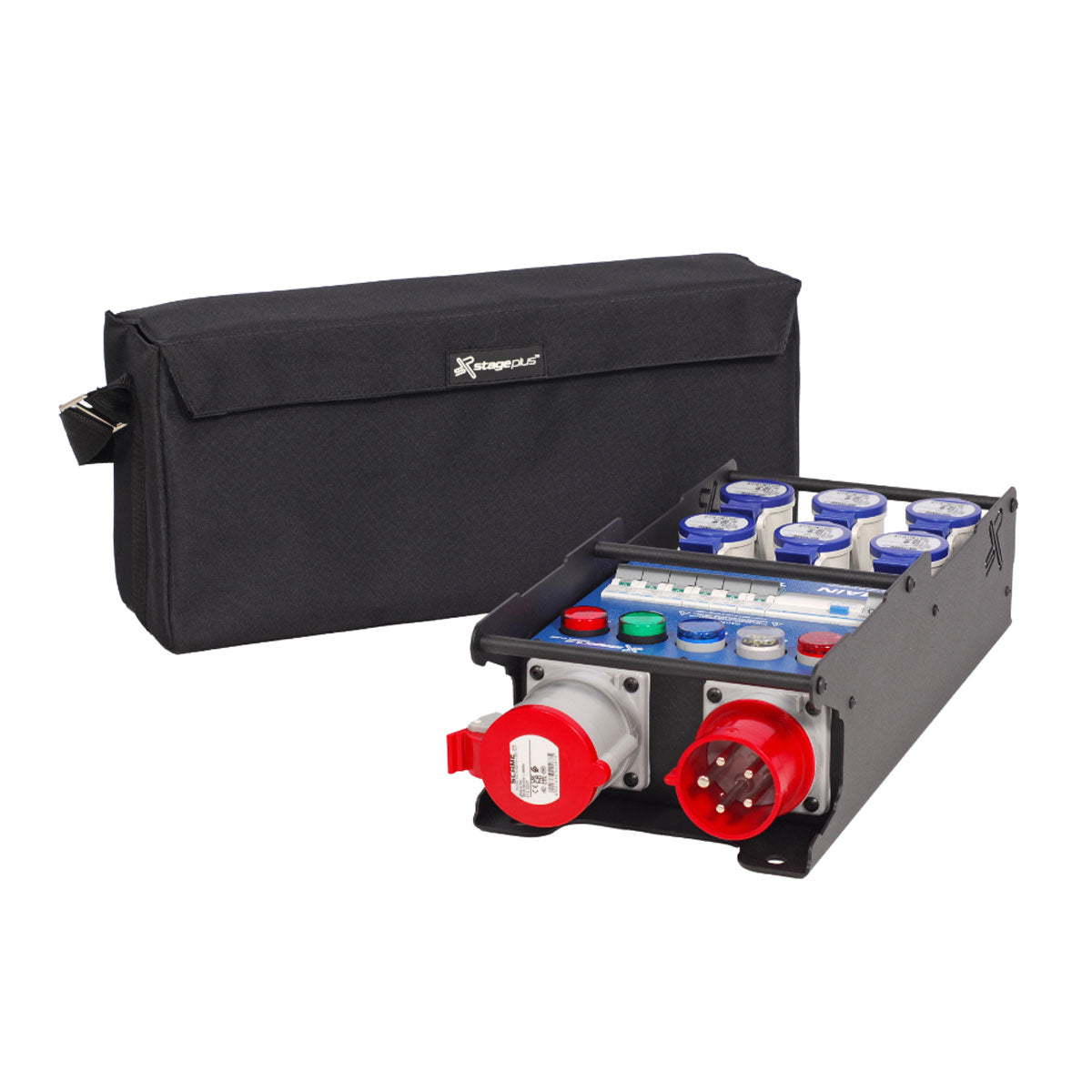 Stage Plus Power Cube 32-16 - 32 in - 300mA ELU - 6x16A D curve MCB CEE(Industrial Version) Incl Bag