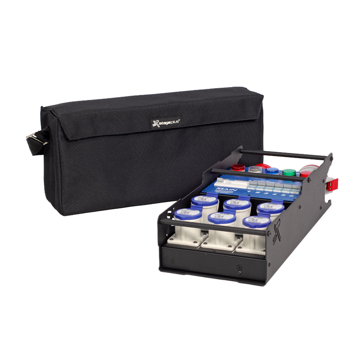 Stage Plus Power Cube 32-16 - 32 in - 300mA ELU - 6x16A D curve MCB CEE(Industrial Version) Incl Bag