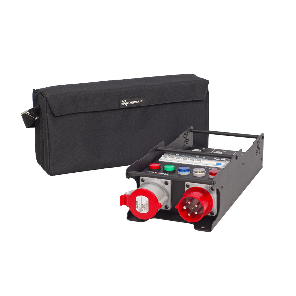 Stage Plus Power Cube 32-16 - 32 in - 30mA ELU - 12 x Amphenol HP (powerCON) C curve MCB Incl. Bag