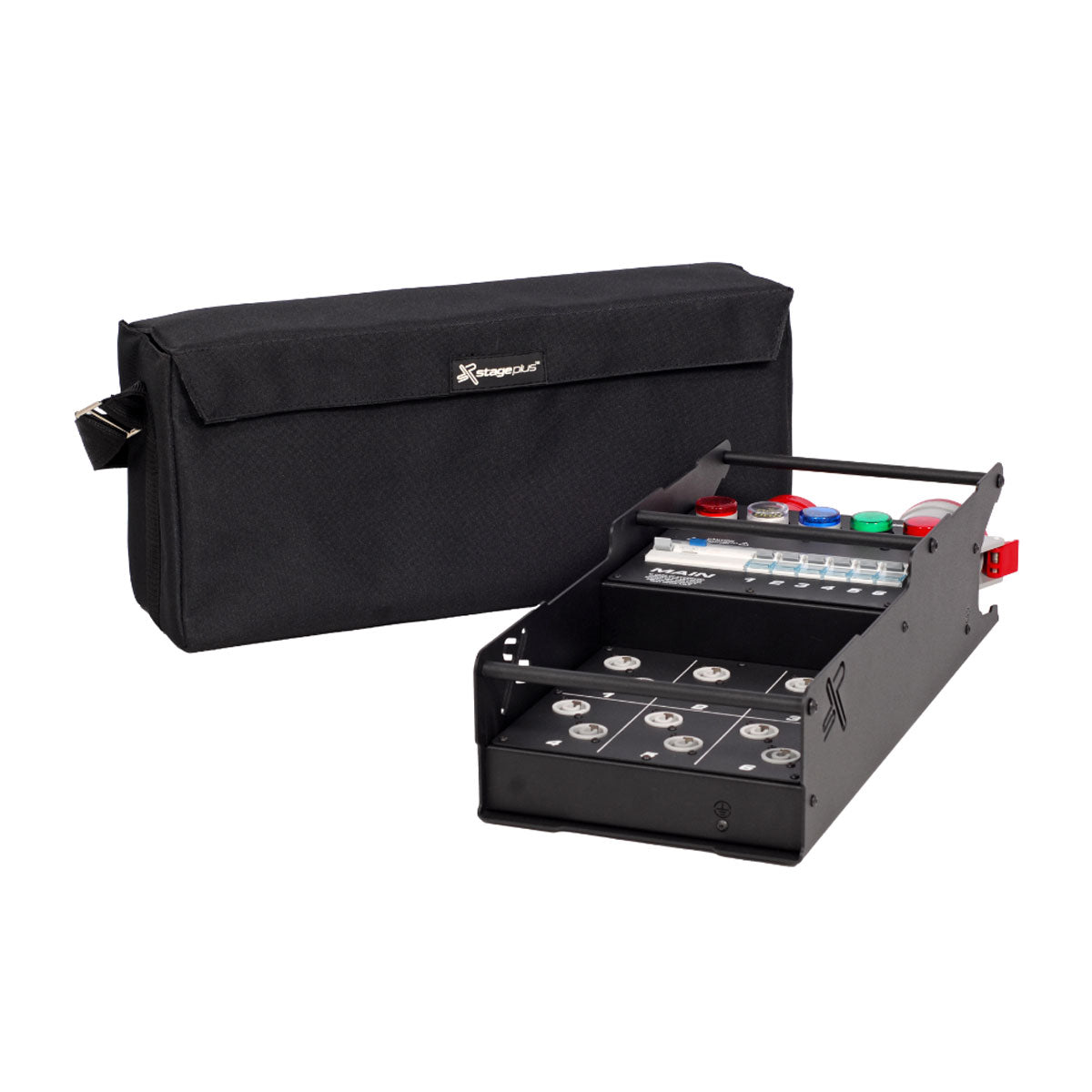 Stage Plus Power Cube 32-16 - 32 in - 30mA ELU - 12 x Amphenol HP (powerCON) C curve MCB Incl. Bag