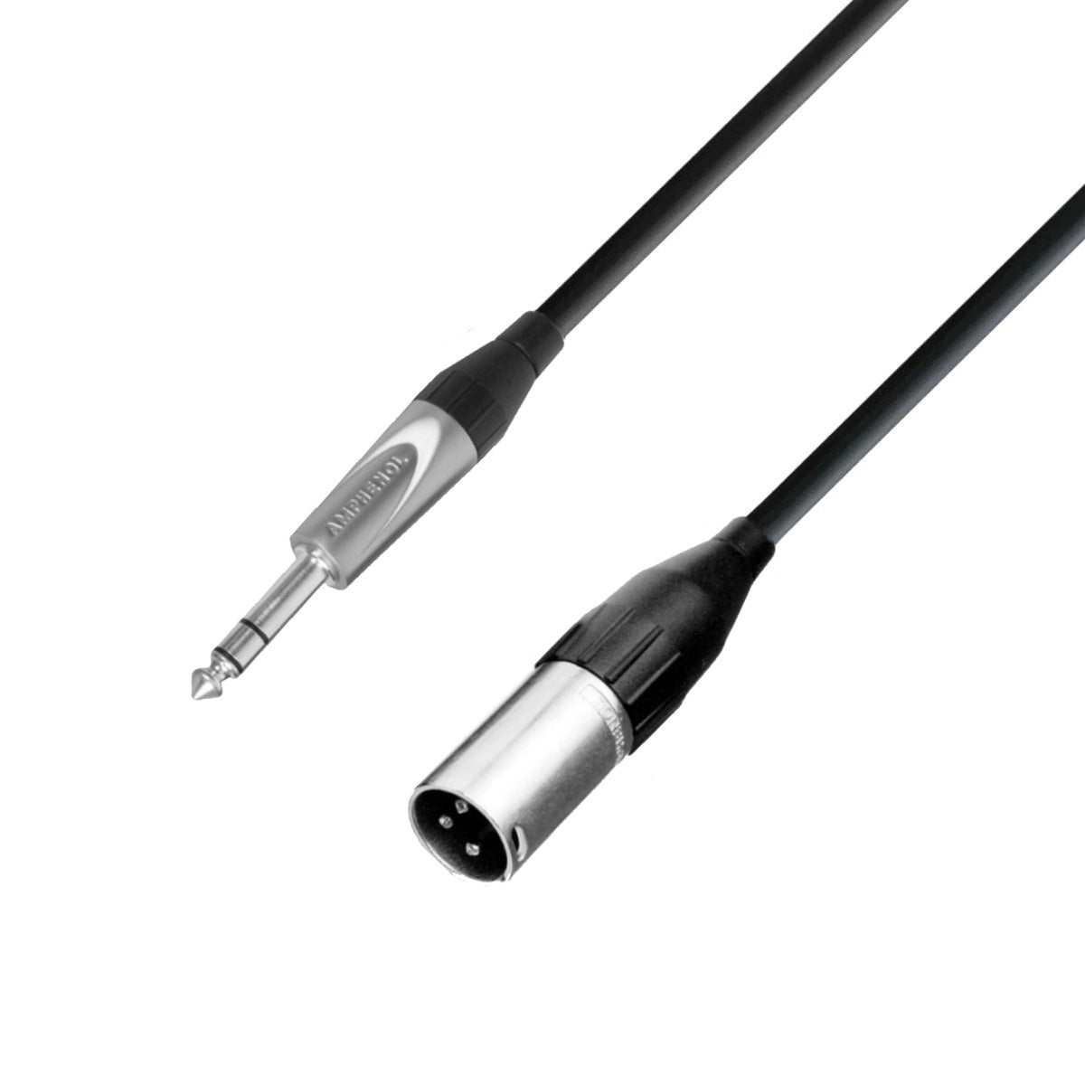 Stage Plus Premade Cable - Patch Cable - Amphenol AC3MM>Amphenol TS3P, Sommer Stage, Black 5m