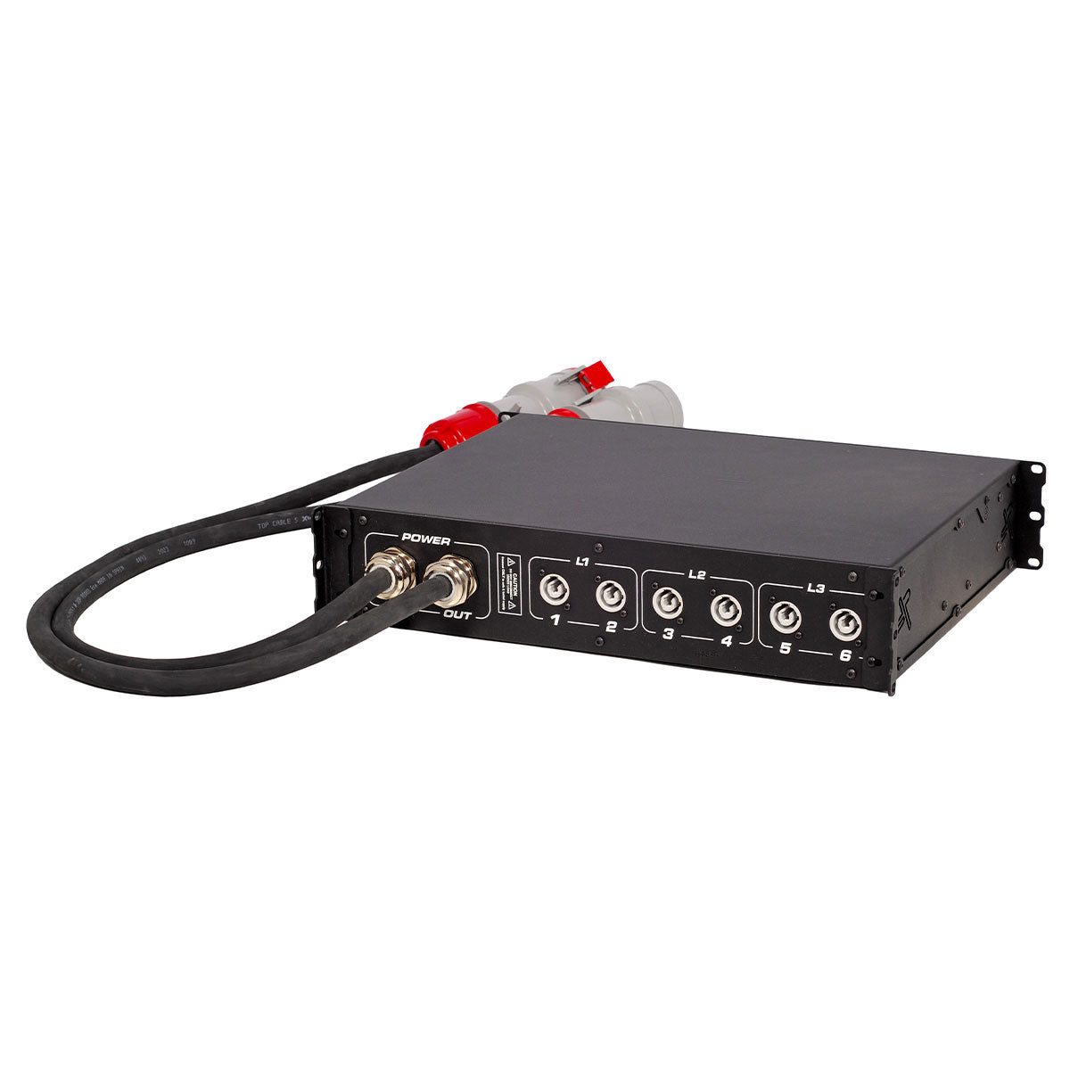 Stage Plus Rack Power 2U - 32A Input - Powercon x 6 Output - Indicators - 3Phase - 2U