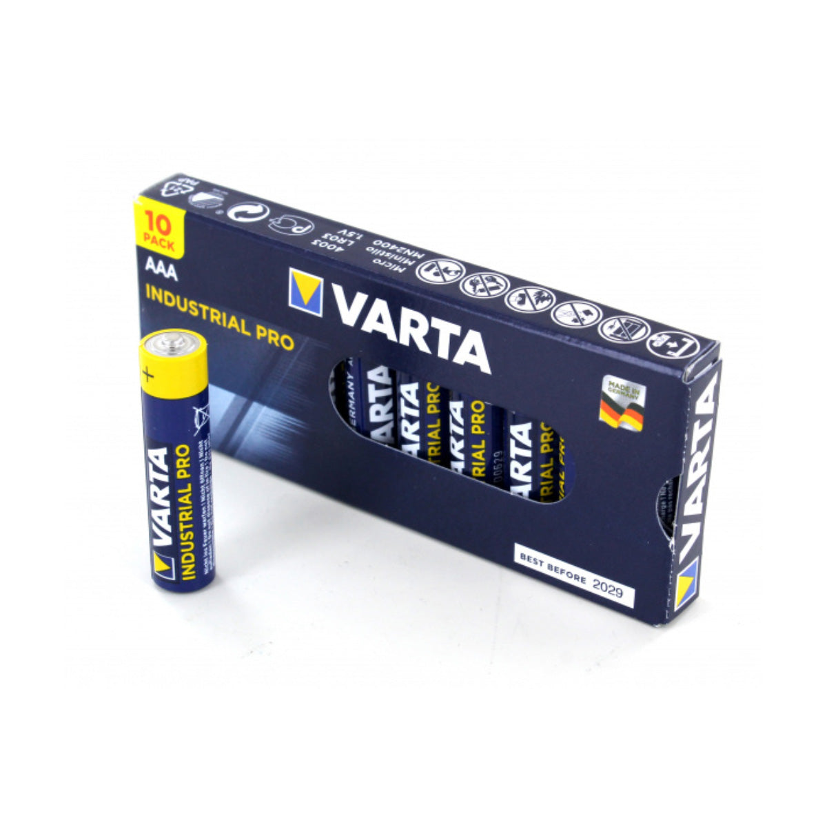 Varta Industrial Alkaline 1.5V AAA Battery - 10 Pack