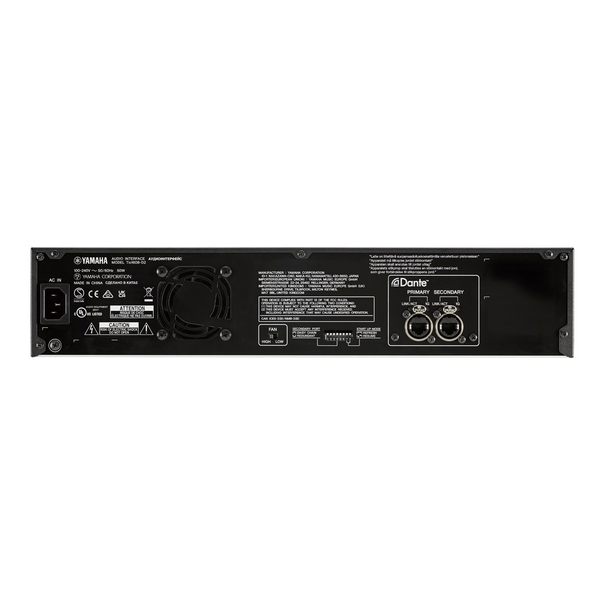 Yamaha TIO1608-D2 Dante compliant 16in/8out Stagebox - D2 version