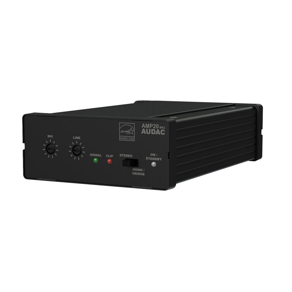Audac AMP20MK2 Mini Stereo Amplifier- 2 X 15W- Bal Line & Mic + Wp Input