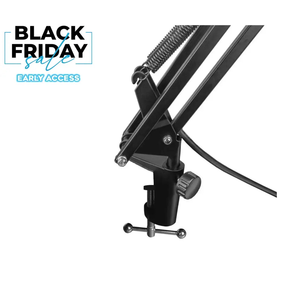 Adam Hall Stands S TBA 01 - Table Microphone Studio Boom Arm Stand with Built-In XLR Cable Studio Boom Arm