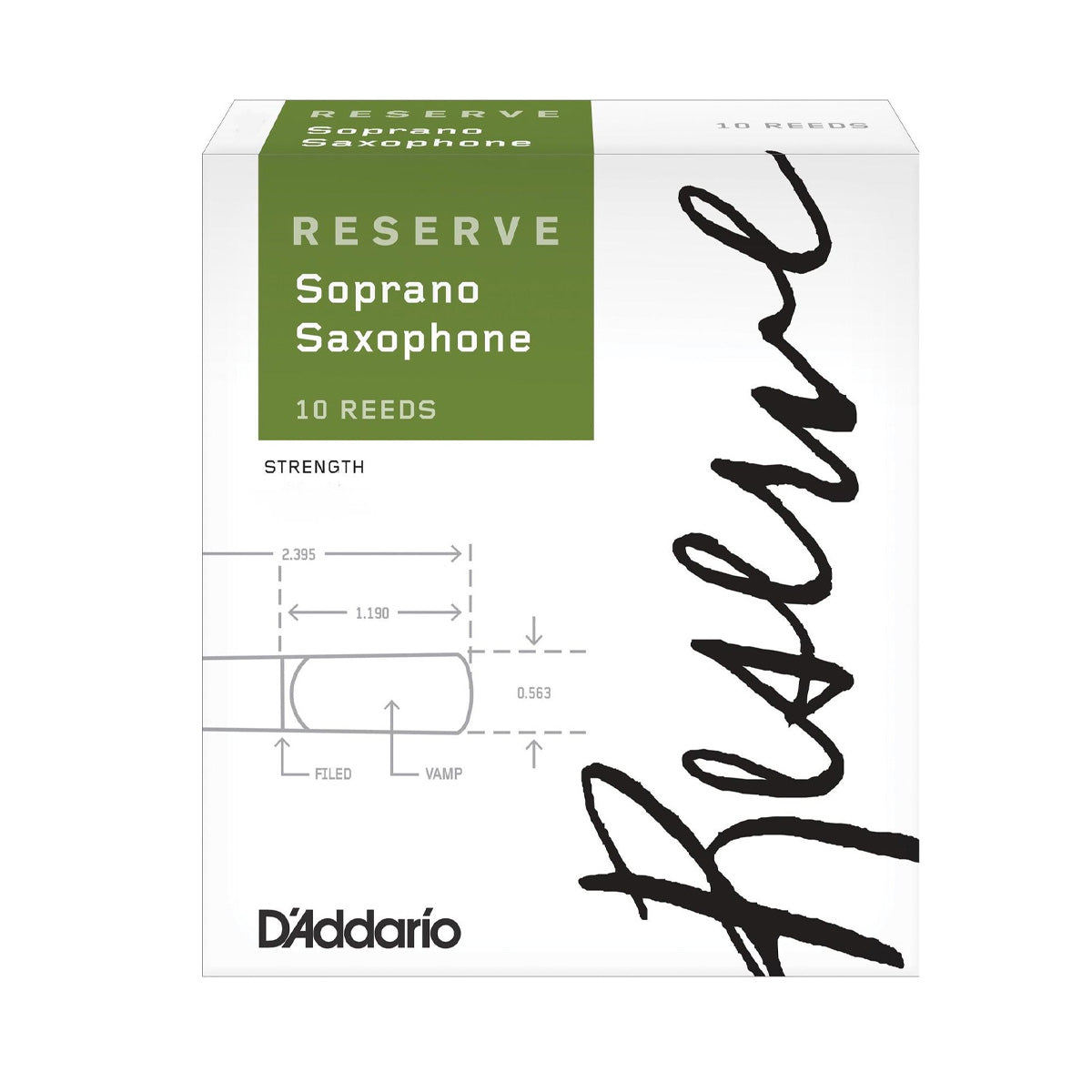 D'Addario DIR1025 Reserve Soprano Sax 2.5 Reed - Per Reed