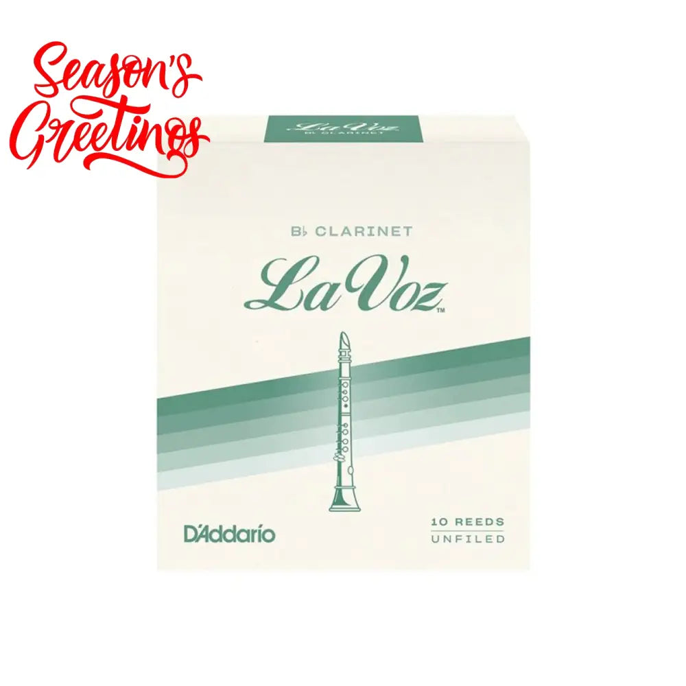 D’Addario RCC10MS La Voz Bb Clarinet Medium Soft Reed - Per Box Clarinets