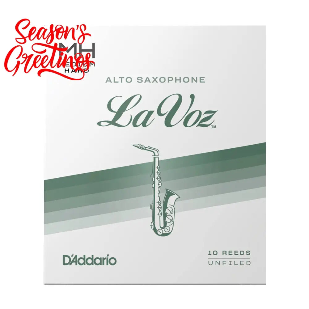 D’Addario RJC10MH La Voz Alto Sax Medium Hard Reed - Per Box Saxophones