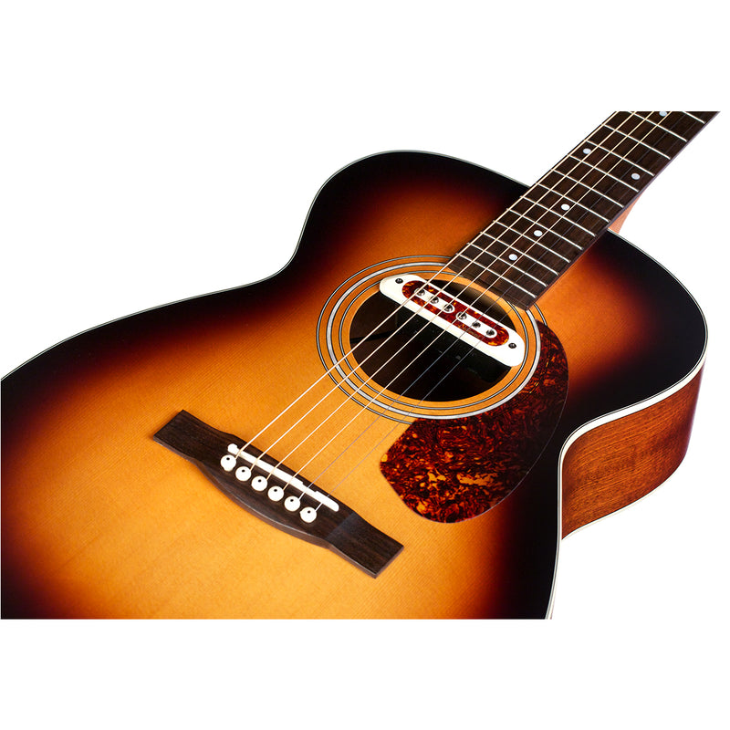 Guild Westerly Collection 6 String Acoustic-Electric Guitar, Vintage Sunburst (M-240E Troubadour)