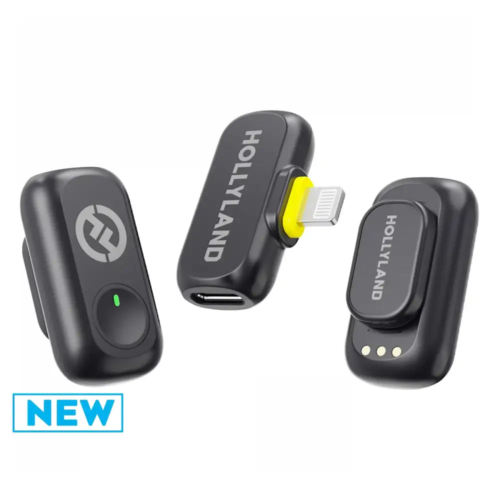 Hollyland LARK A1 Mini Duo 2-Person Wireless Microphone System with Lightning Connector for iOS Devices (Space Gray 2.4