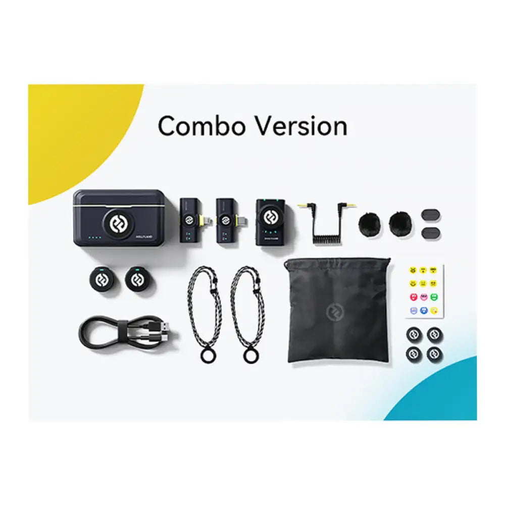 Hollyland LARK M2 DUO Wireless Lavalier Microphone with USB-C Plug - Shine Charcoal Lapel Systems