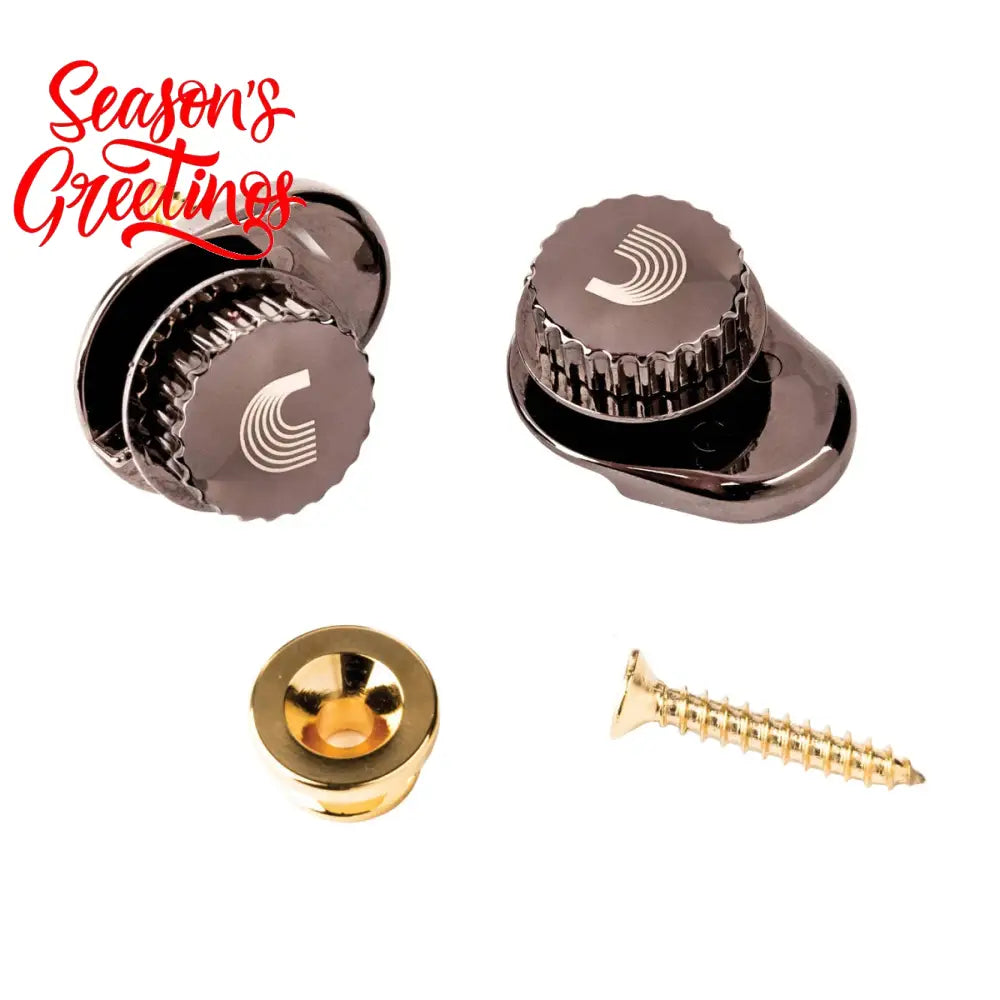 Planetwaves PWSLS03 NS Strap Lock System - Gold Straps & Locking Systems