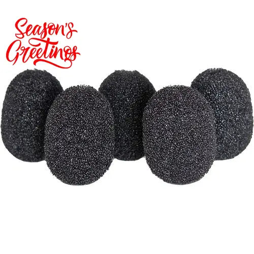 Rycote Lavalier Foams Black For Up to 15mm Long & 4.5mm Diameter Lavalier Mics 1 Pack of 5 Windshields