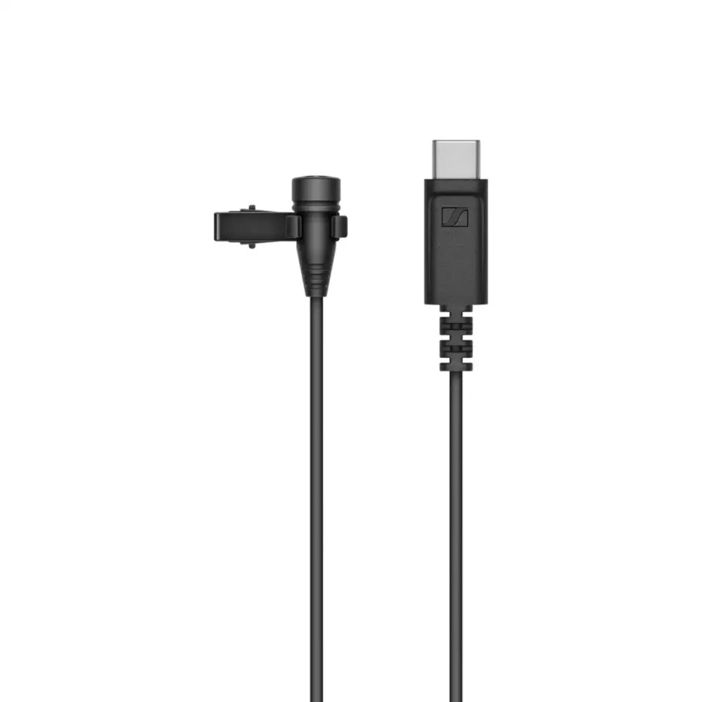 An omni-directional lavalier microphone with a 2m cable and a USB-C connector at one end.