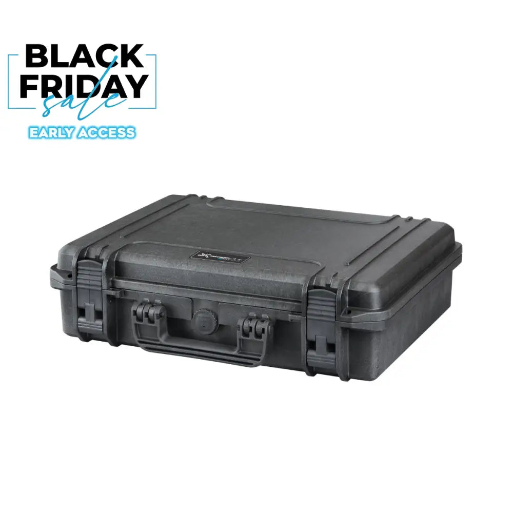 SP PRO 465H125 Black Carry Case Empty w/ Convoluted Foam in Lid ID: L465xW335xH125mm