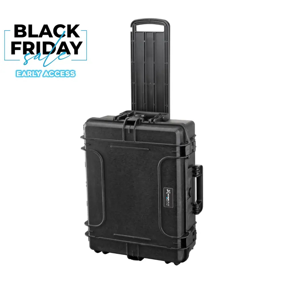Stage Plus PRO 540H190TR Black Trolley Case Empty with Convoluted Foam in Lid Trolley Cases