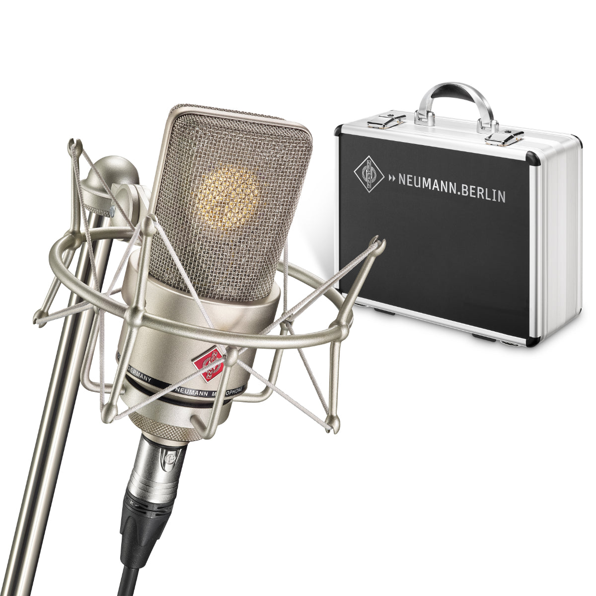 Neumann TLM 103 Mono Set Large Diaphragm Microphone, Cardioid, Nickel, EA 1 Elastic Suspension