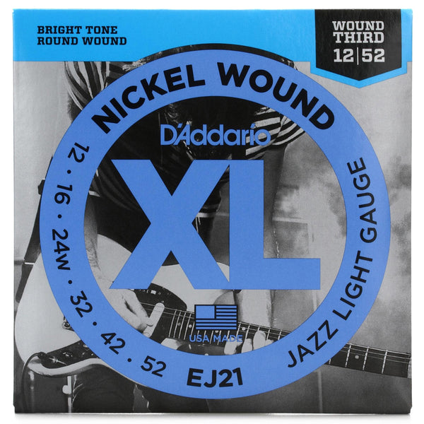 D'addario EJ21 Nickel Wound Jazz Electric Guitar Strings 012-052