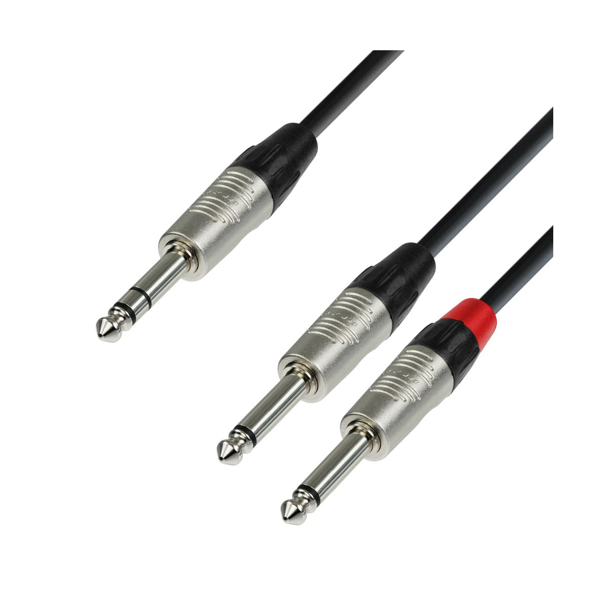 Adam Hall Cables K4 YVPP 0150 - Audio Cable REAN 6.3mm Jack stereo to 2 x 6.3mm Jack mono 1.5m