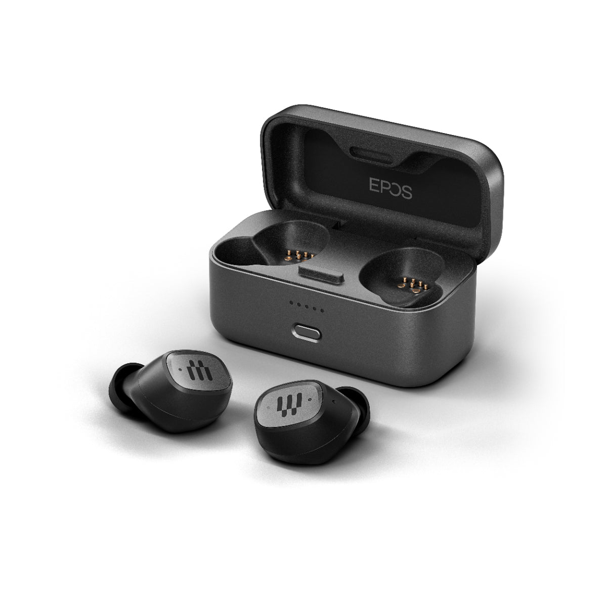 EPOS GTW 270 Hybrid Wireless In-ear Gaming Earbuds, Black-Silver, With Dongle & Case