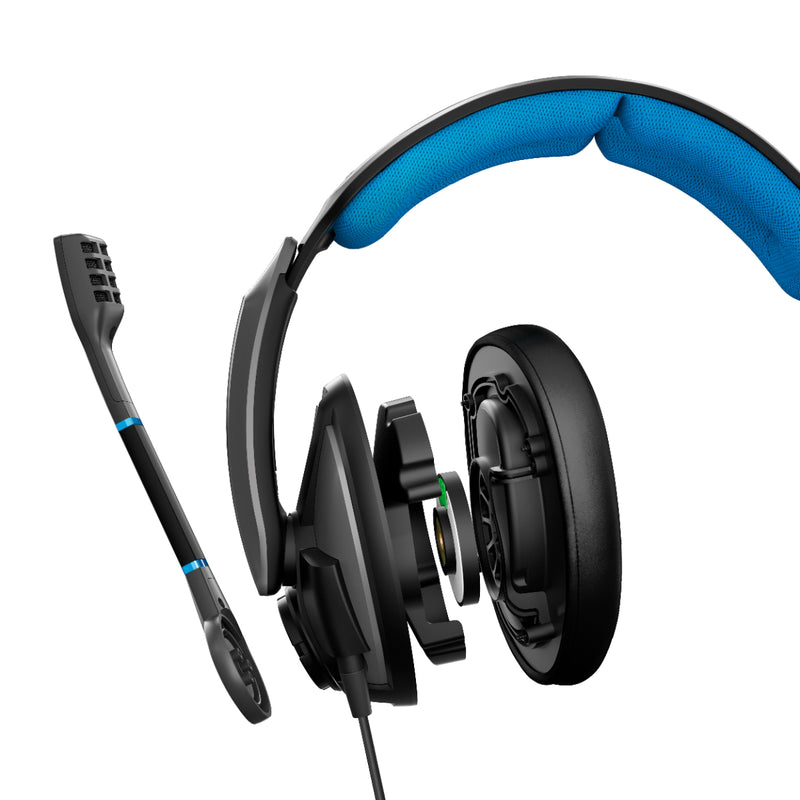 EPOS GSP300 Closed Acoustic Gaming Headset - Black-Blue