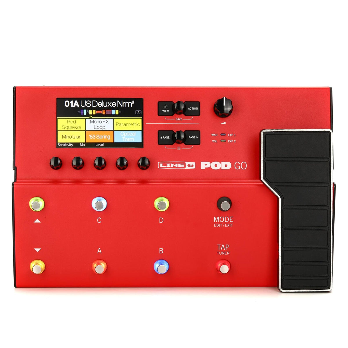 Line 6 POD Go Guitar Multi-Effects Pedal - Red Ltd Edition