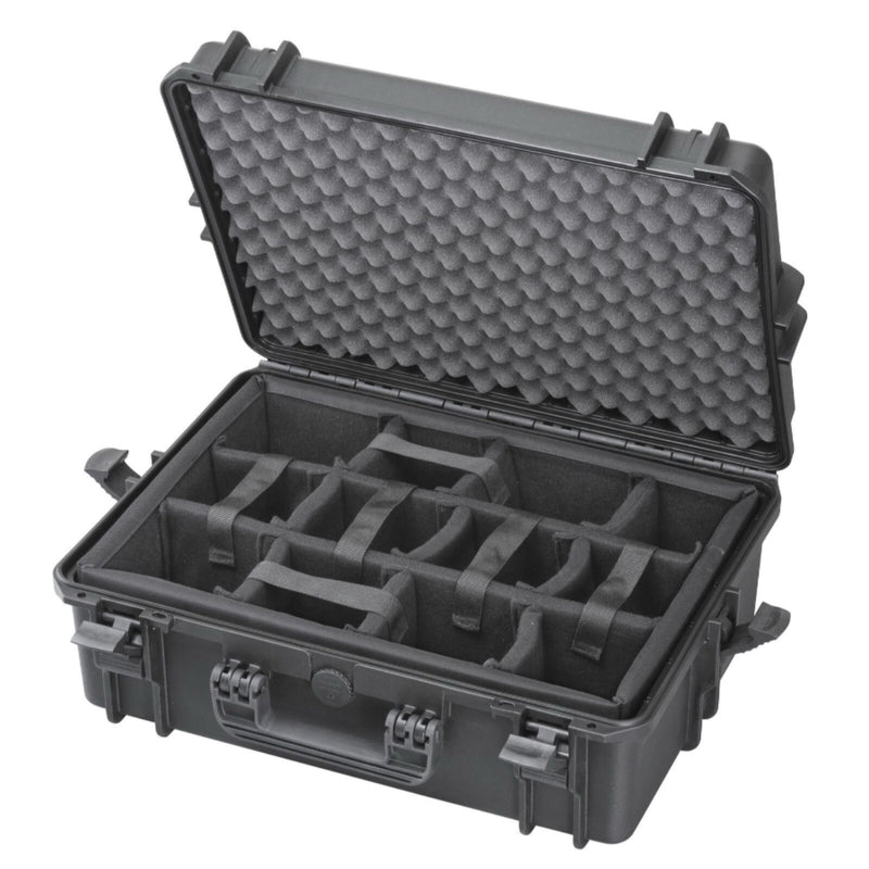 SP PRO 505CAM Black Carry Case, Padded Dividers, ID: L500xW350xH194mm