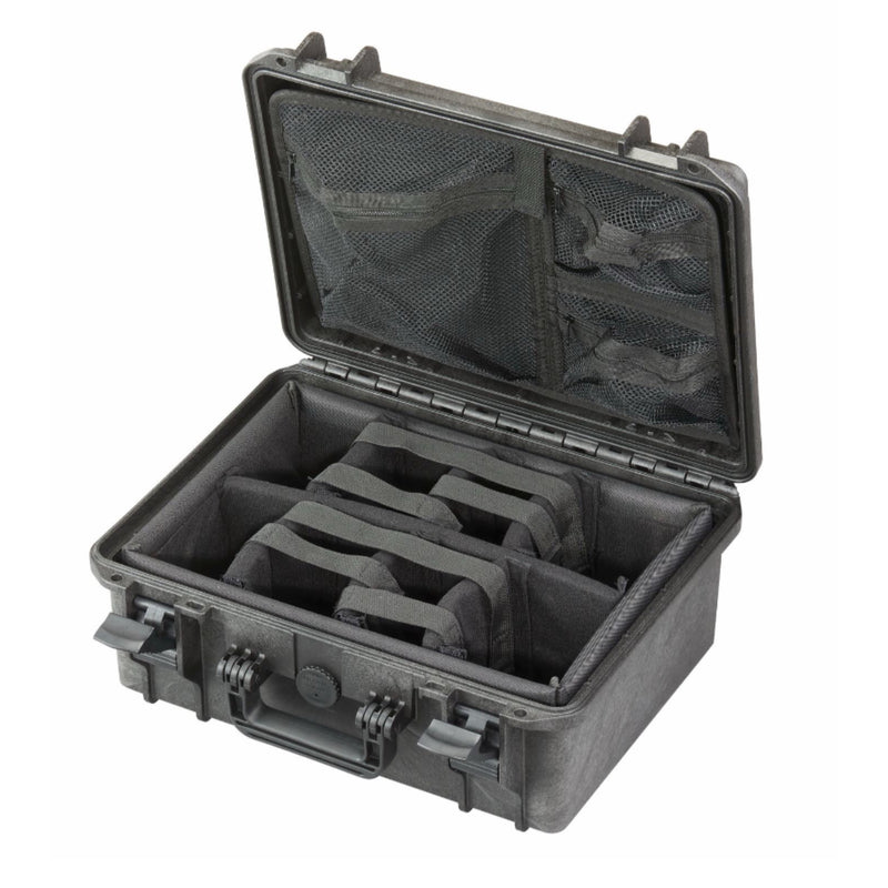 SP PRO 380H160CAMORG Black Carry Case, Padded Dividers + Pouch w/ Lid Organizer,ID: L380xW270xH160mm