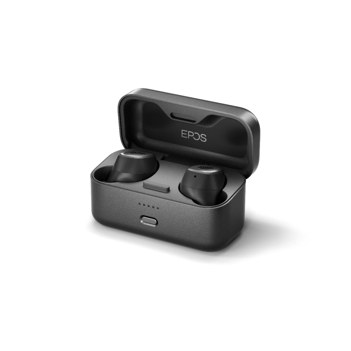 EPOS GTW 270 Hybrid Wireless In ear Gaming Earbuds Black Silver With Dongle Case