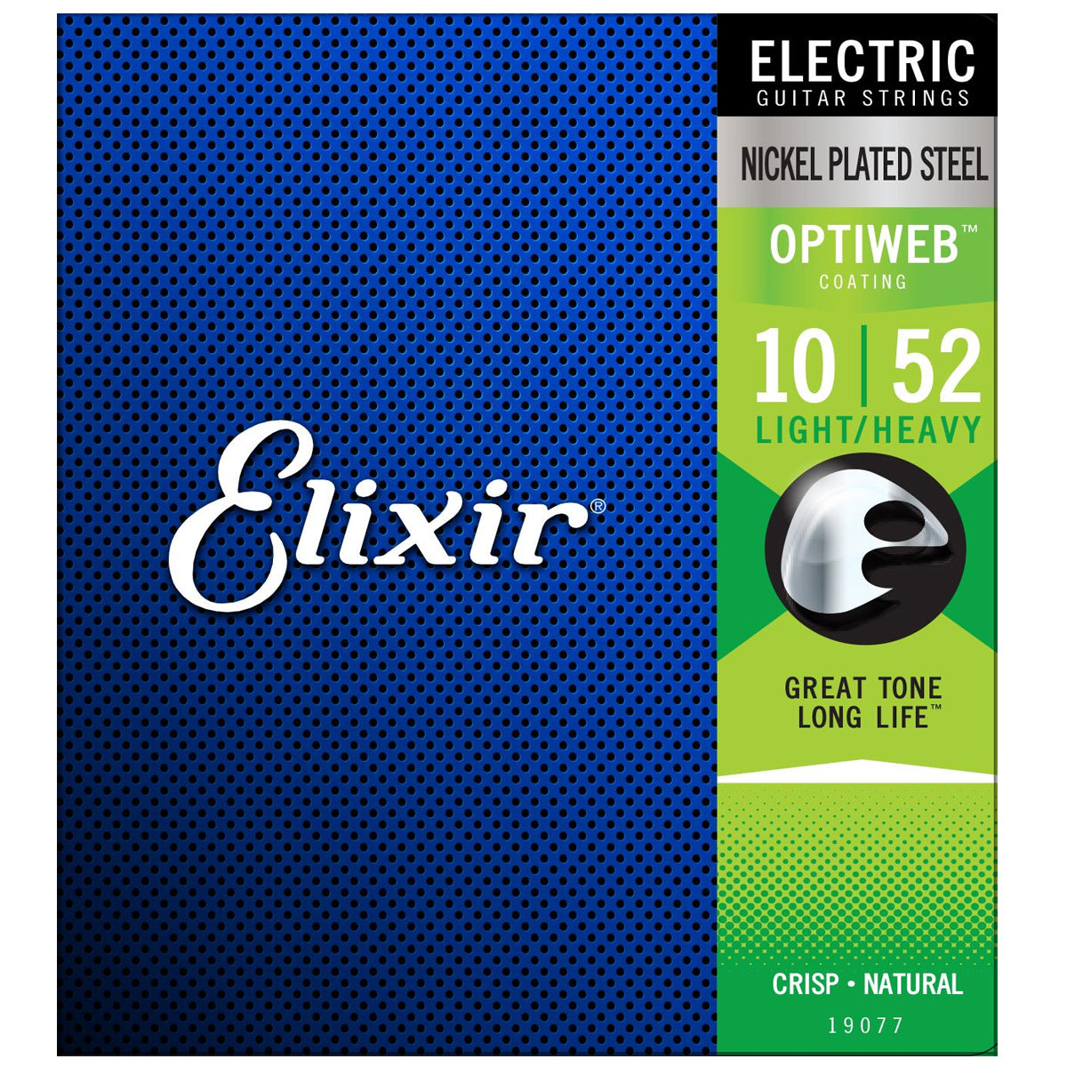 Elixir 19077 Optiweb Electric Medium Guitar Strings - 0.10-0.52