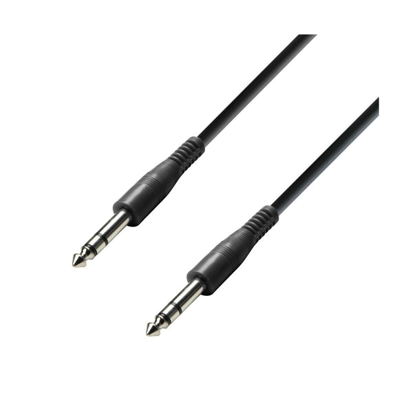 Adam Hall Cables K3 BVV 0060 ECO - Patch Cable 6.3mm Jack stereo to 6.3mm Jack stereo 0.6m