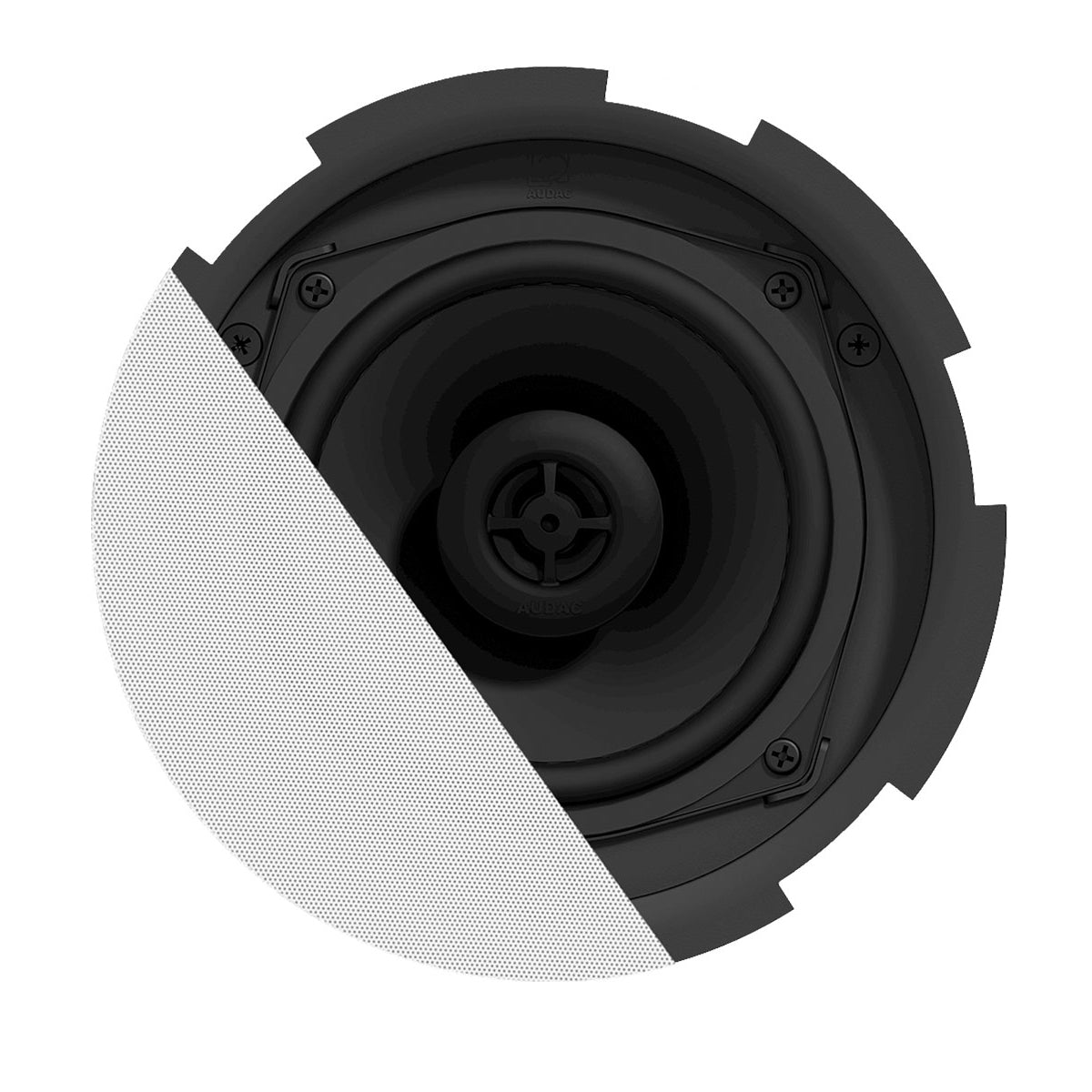 Audac CIRA530D/W QuickFit 2-way 5 1/4inch Ceiling Speaker with TwistFix Grill (White)