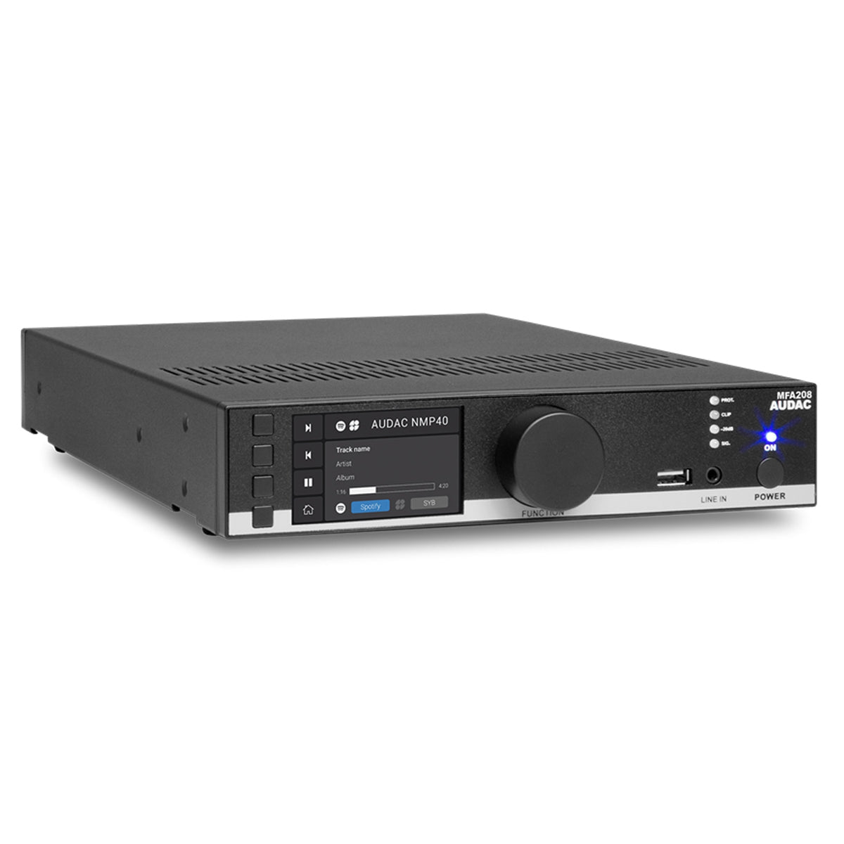 Audac MFA208 All-in-one audio solution Amplifier - 2 x 40W @ 4 Ohm - 80W @ 70/100V