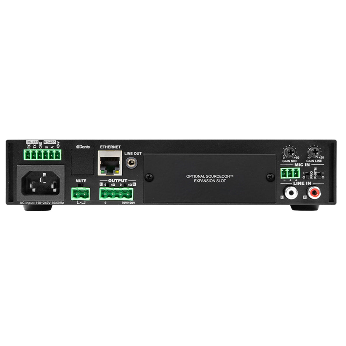 Audac MFA208 All-in-one audio solution Amplifier - 2 x 40W @ 4 Ohm - 80W @ 70/100V