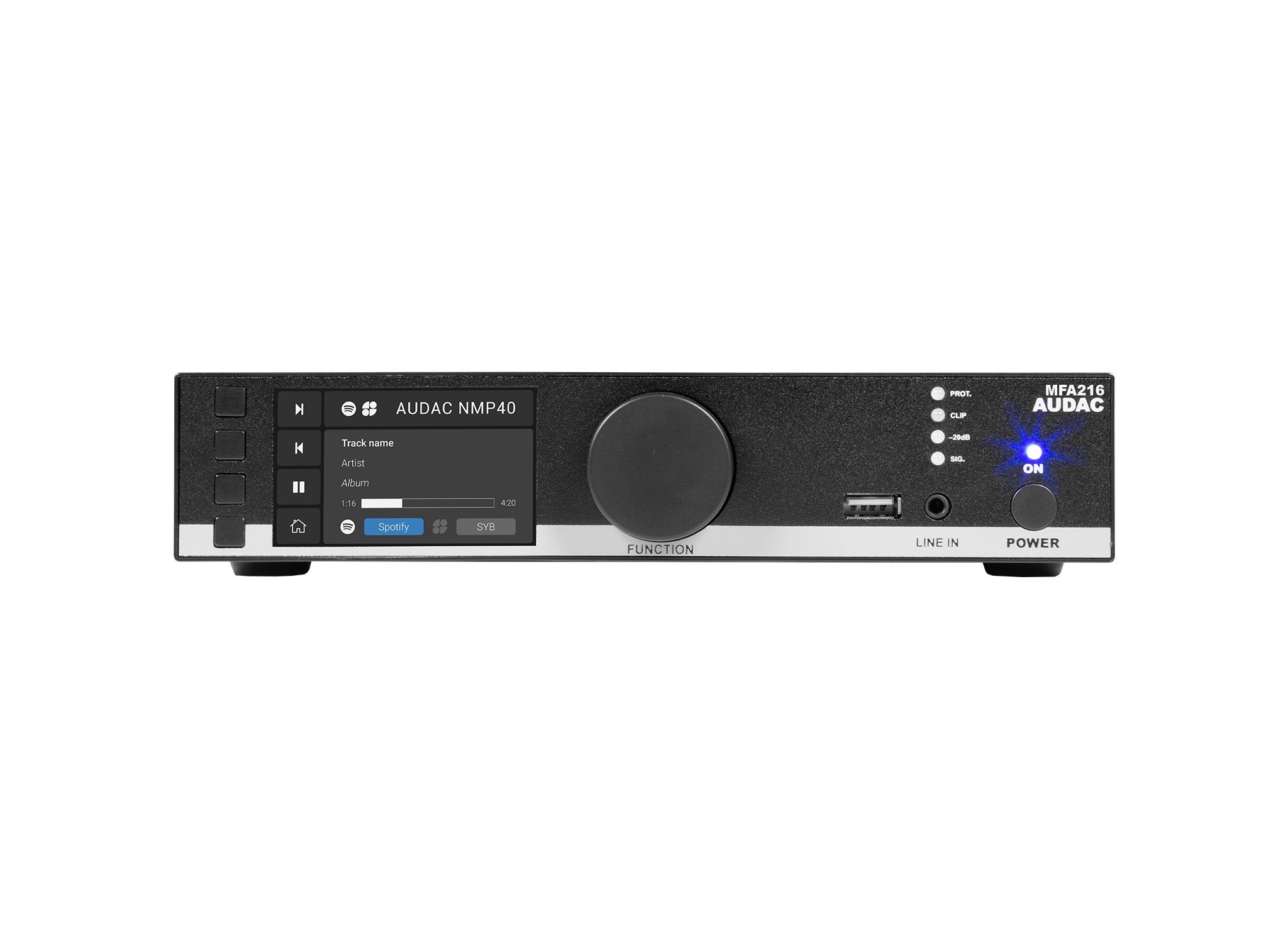 Audac MFA216 All-in-one audio solution Amplifier - 2 x 80W @ 4 Ohm - 160W @ 70/100V