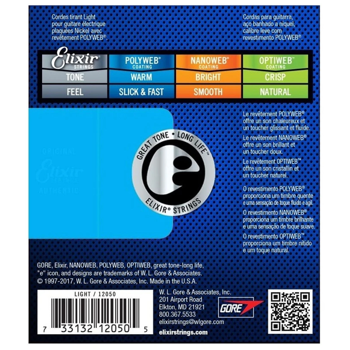 Elixir 12050 Electric Strings Polyweb Lite 0.10-0.46