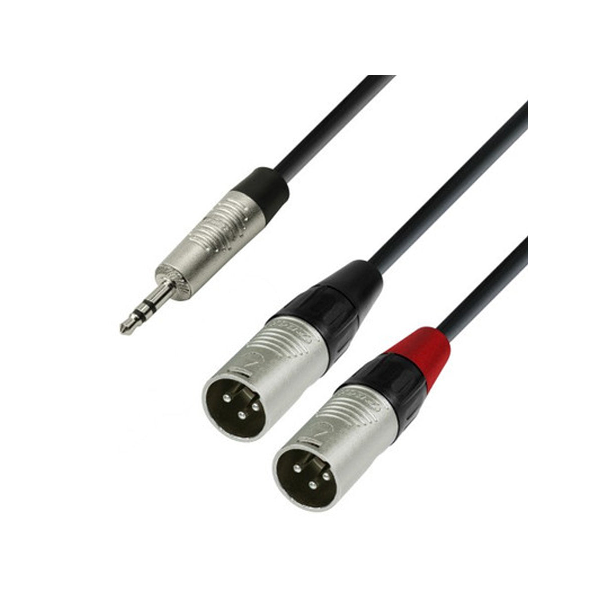 Adam Hall Cables K4 YWMM 0300 - Audio Cable REAN 3.5mm Jack stereo to 2 x XLR M 3m