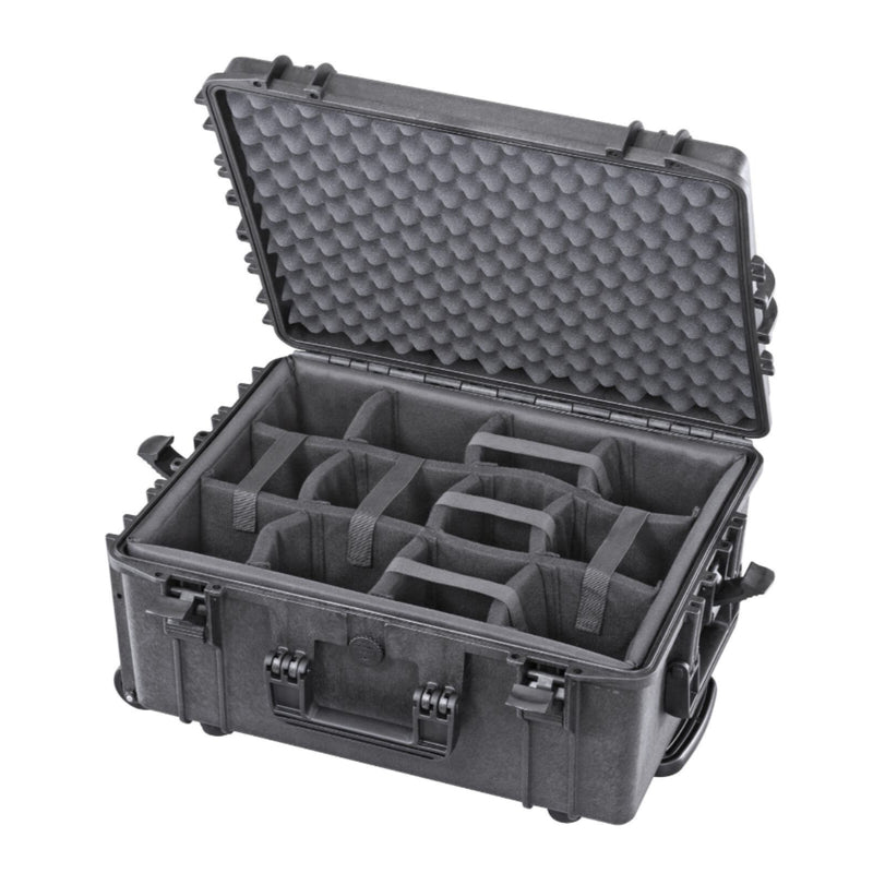 SP PRO 540H245CAMTR Black Trolley Case, Padded Dividers, ID: L538xW405xH245mm
