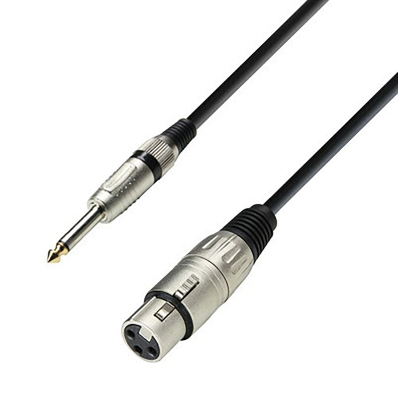 Adam Hall Cables K3MFP1000 - Microphone Cable XLR female to 6.3 mm Jack mono 10 m